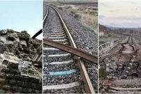 تصاویر|  خسارات پل راه‌آهن امین آباد زنجان پس از حمله هوایی