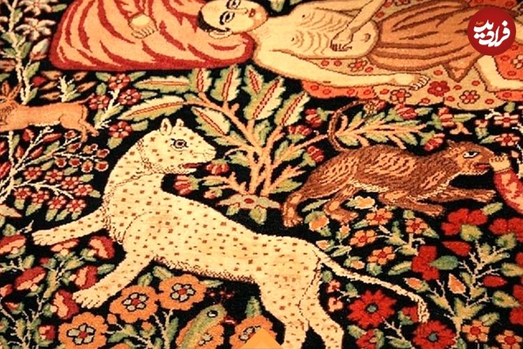 عکس؛ قالی کرمان هدیه مظفرالدین‌شاه به لئوپولد دوم؛ پادشاه بلژیک