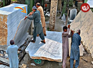 (ویدئو) روش های مدرن برش سنگ های عظیم در معادن پاکستان؛ از مرمر تا گرانیت