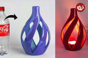 ببینید؛ نحوه ساخت یک چراغ رومیزی ساده و زیبا با بطری پلاستیکی و سیمان