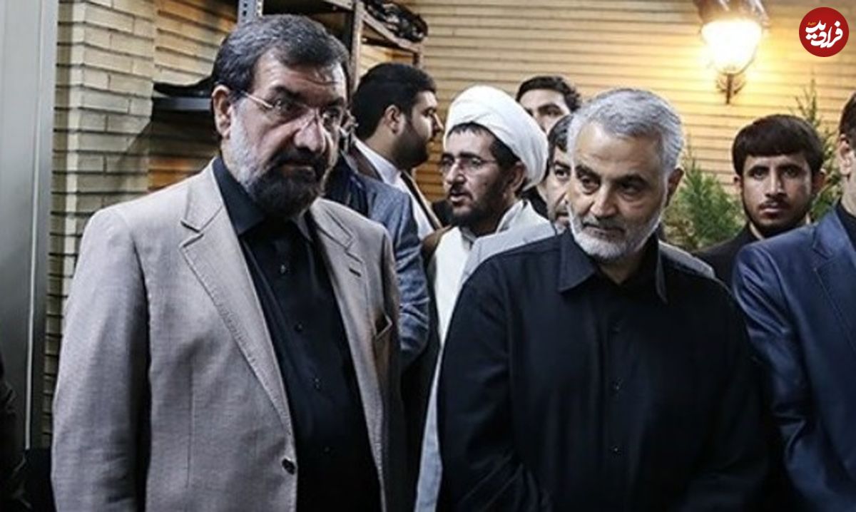 عکس؛ سفر به تاریخ؛ نماز خواندن «حاج قاسم سلیمانی و سردار رشید» پشت سر «محسن رضایی»؛ سال 94