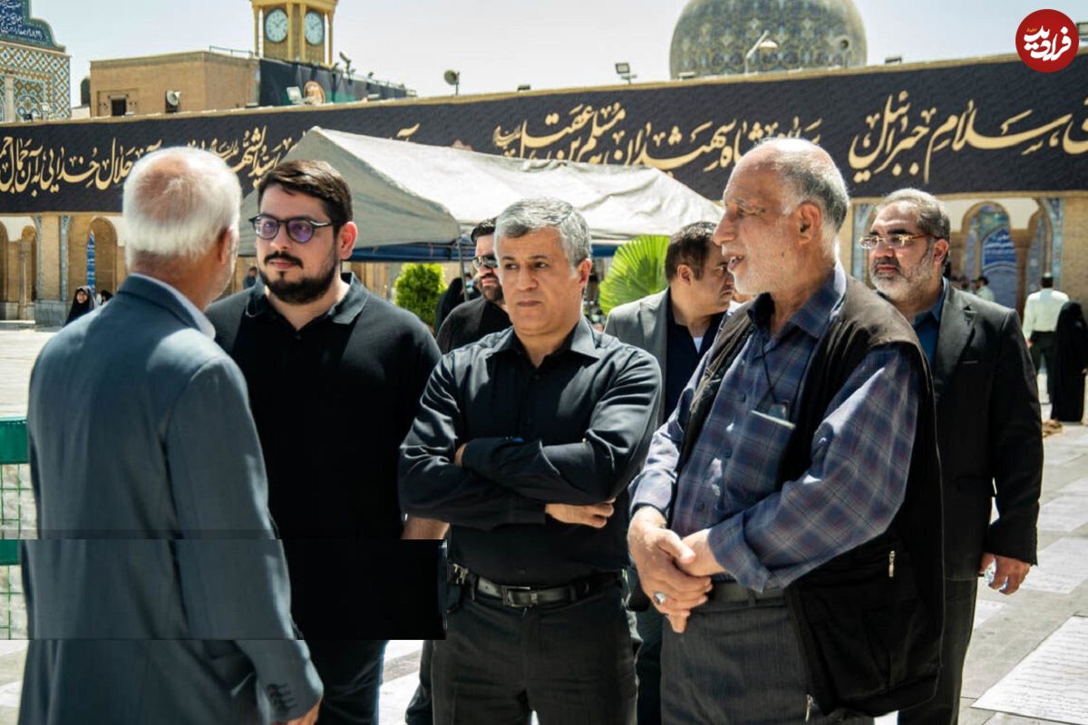 تصاویری از فرزندان مرحوم اکبر هاشمی رفسنجانی در مراسم تشییع عمویشان
