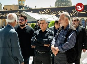تصاویری از فرزندان مرحوم اکبر هاشمی رفسنجانی در مراسم تشییع عمویشان