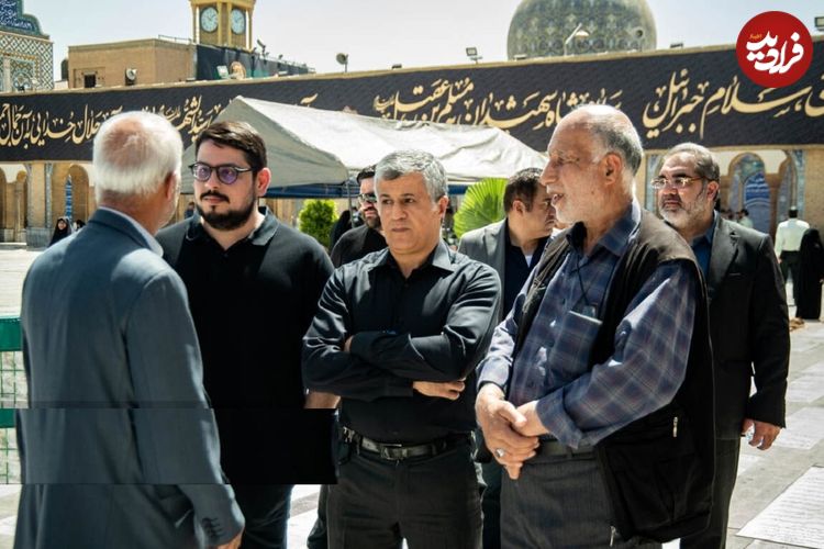 تصاویری از فرزندان مرحوم اکبر هاشمی رفسنجانی در مراسم تشییع عمویشان