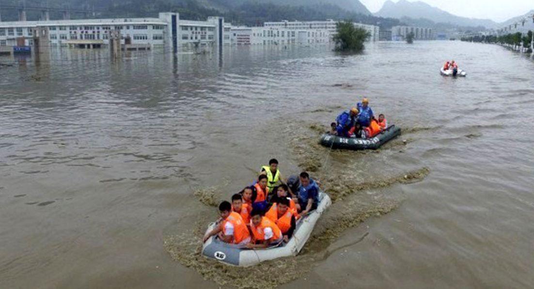 (ویدئو) خیابان‌های چین رودخانه شدند!