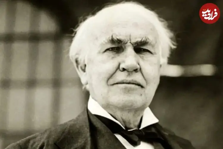 عکس| سفر در زمان؛ «توماس ادیسون» در حال خواندن روزنامه؛ سال 1258