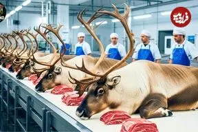 ببنیید| چگونه هزاران گوزن در قطب شمال پرورش داده و فرآوری می‌شوند؟