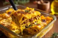 ببینید| طرز تهیه یک لازانیای خوشمزه ایتالیایی با کدو تنبل و سوسیس