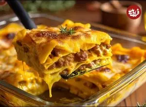 ببینید| طرز تهیه یک لازانیای خوشمزه ایتالیایی با کدو تنبل و سوسیس
