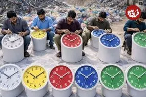 ببینید| مراحل دیدنی ساخت ساعت دیواری از طریق بازیافت ضایعات پلاستیکی در پاکستان