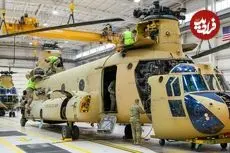 ببینید| مراحل بازسازی و تعمیر بالگرد بوئینگ سی‌اچ-۴۷ شینوک در آمریکا