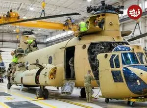 ببینید| مراحل بازسازی و تعمیر بالگرد بوئینگ سی‌اچ-۴۷ شینوک در آمریکا