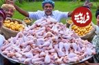 ببنیید؛ غذای روستایی در هند؛ پخت یک غذای غول پیکر با مرغ و سیب زمینی 