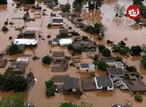 ببینید| شرایط فاجعه‌بار برخی مناطق فرانسه بر اثر بارش باران و سیل