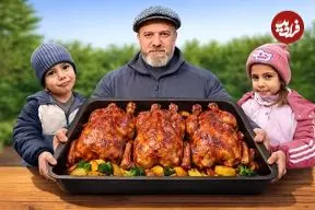 ببینید| غذای روستایی در آذربایجان؛ تهیه یک غذای سنتی با مرغ