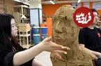 ویدئو| مراحل شگفت انگیز ساخت مجسمه سر انسان با گِل توسط استاد کره ای