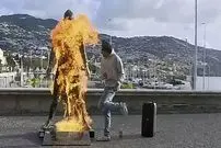 آتش زننده مجسمه رونالدو به روانپزشک معرفی شد!