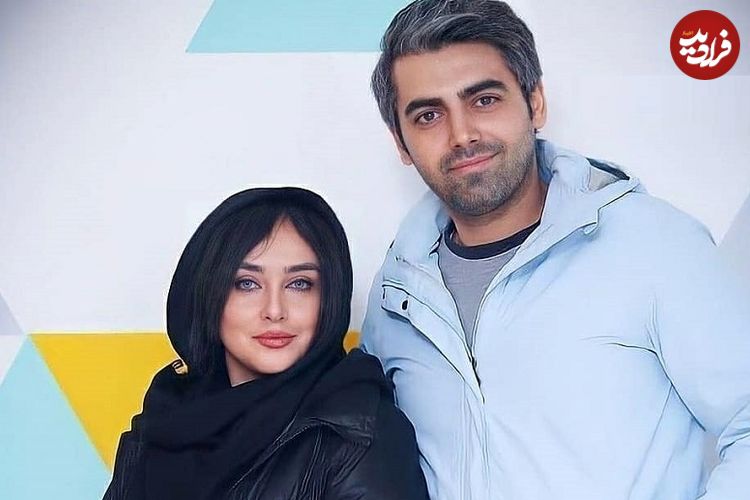 عکس| سفر زمان؛ عکس یادگاری «جواد جوادی» (بچه مهندس) و همسرش «ندا دیبا» در پشت‌صحنه «آزادی مشروط»