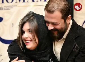 تصاویر؛ حضور «پژمان و نفس بازغی» در اختتامیه جشنواره همام؛ ست مشکی پدر و دختر