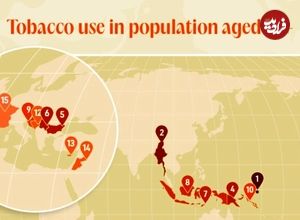 (نقشه) این 15 کشور جهان بیشترین سیگاری ها را دارند!