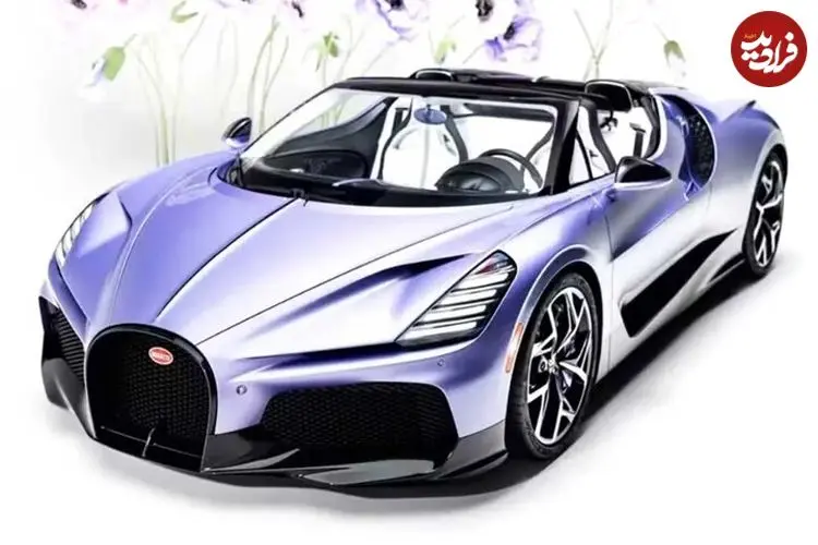 تصاویر| زیباترین هایپرکار جهان / بوگاتی میسترال با طرح گل یاس