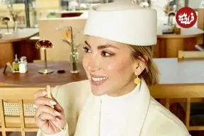 تصاویر؛ استایل زمستانی سفید مینا مختاری در رستوران بهرام رادان