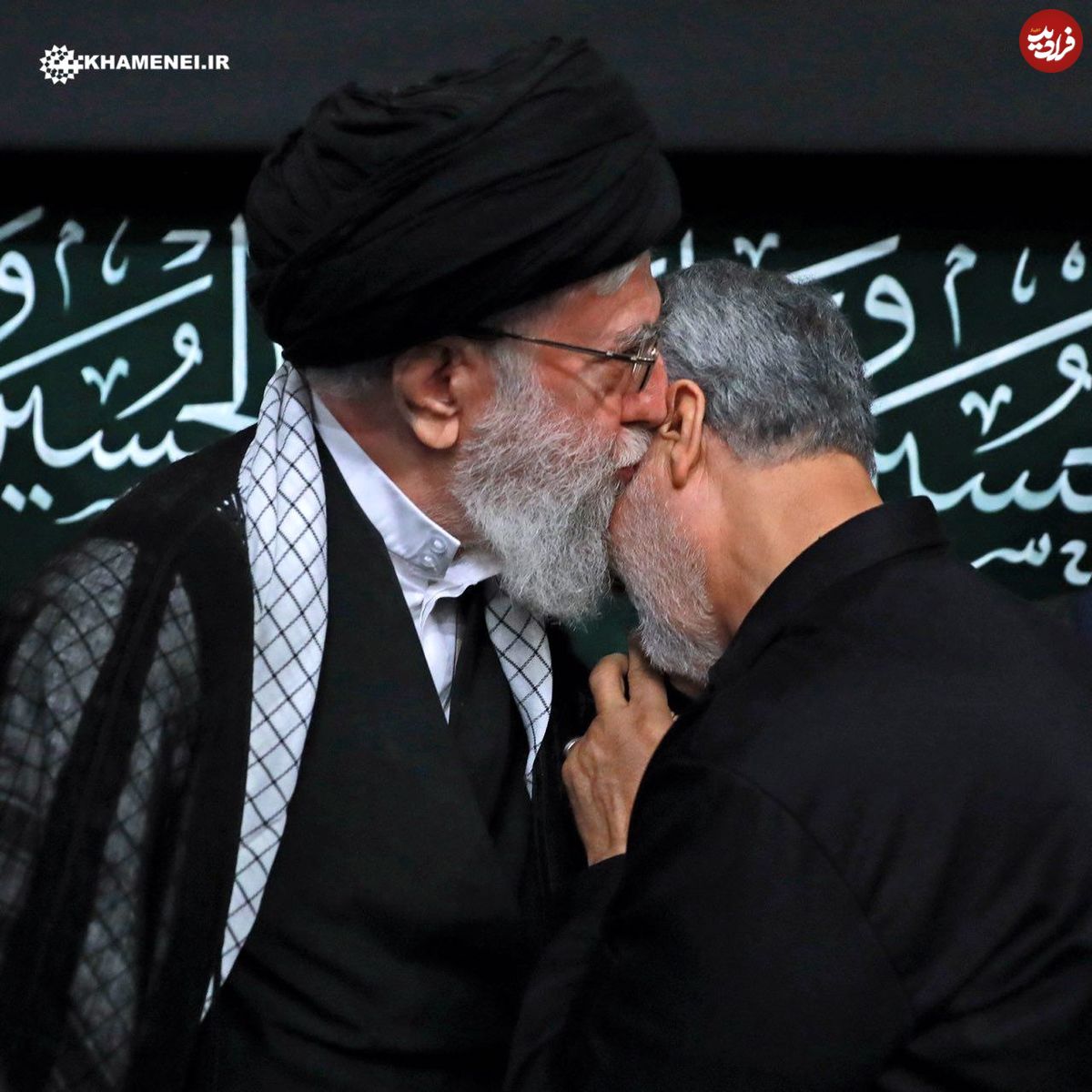 تصویری متفاوت از رهبر انقلاب و سردار سلیمانی