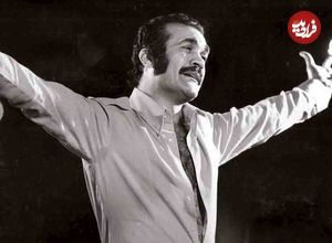 عکس؛ سفر در زمان؛ «فریدون فرخزاد» در حال بازی کردن با سگ خانگی اش در آلمان؛ سال 66
