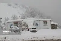 (تصاویر) بارش سنگین برف در گردنه حیران
