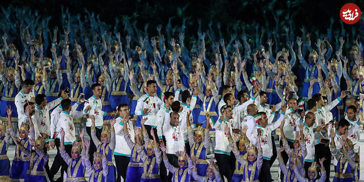تصاویر/ پرچمداری الهه احمدی در افتتاحیه بازی‌های آسیایی
