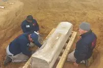 کشف تابوت سربی ۲ هزارساله در غزه