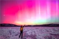 تصاویری از شفق قطبی شب گذشته