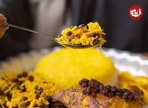 طرز تهیه کشمش پلو یا ممیج پلا اصیل مازندرانی