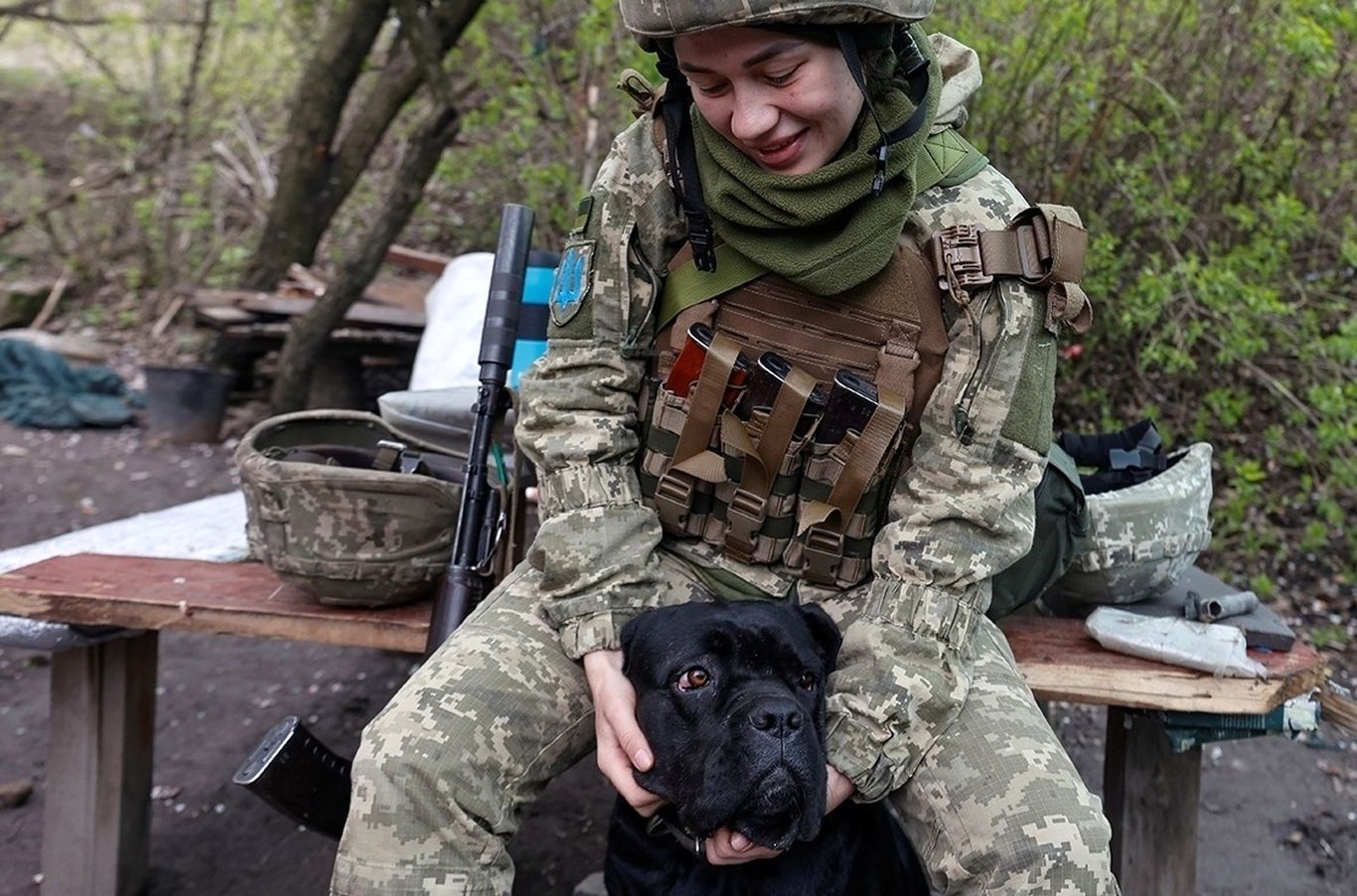 (ویدئو) زن اوکراینی در خط مقدم از ۶۷ سگ مراقبت می‌کند!