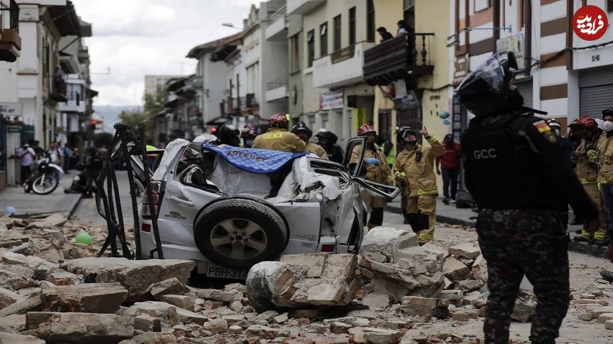 (ویدئو) لحظه وقوع زلزله ۶/۸ ریشتری در انبار نوشیدنی در اکوادور