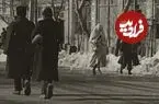 عکس| سفر زمان؛ منظرۀ یک خیابان برفی در شمال تهران؛ 75 سال قبل