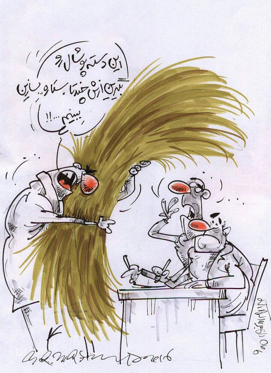 دو کاریکاتور زیبادر وصف حال خبرنگاران ورزشی