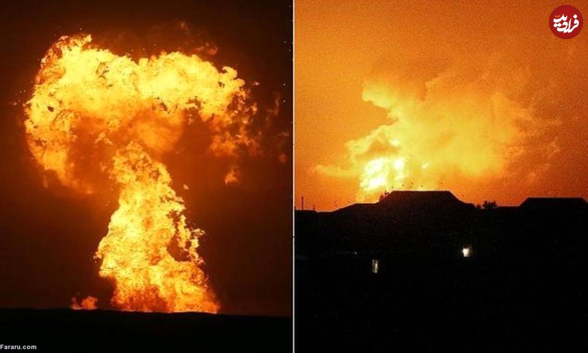 انفجار مهیب در دریای خزر