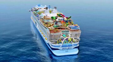 (عکس) بزرگترین کشتی تفریحی جهان در دریای کارائیب