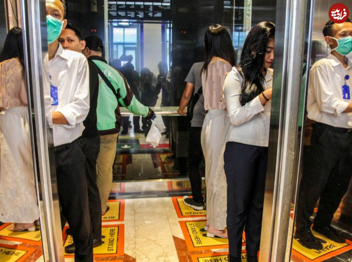 ناقلِ بدون علائمِ کرونا، در آسانسور ۷۱ نفر را بیمار کرد