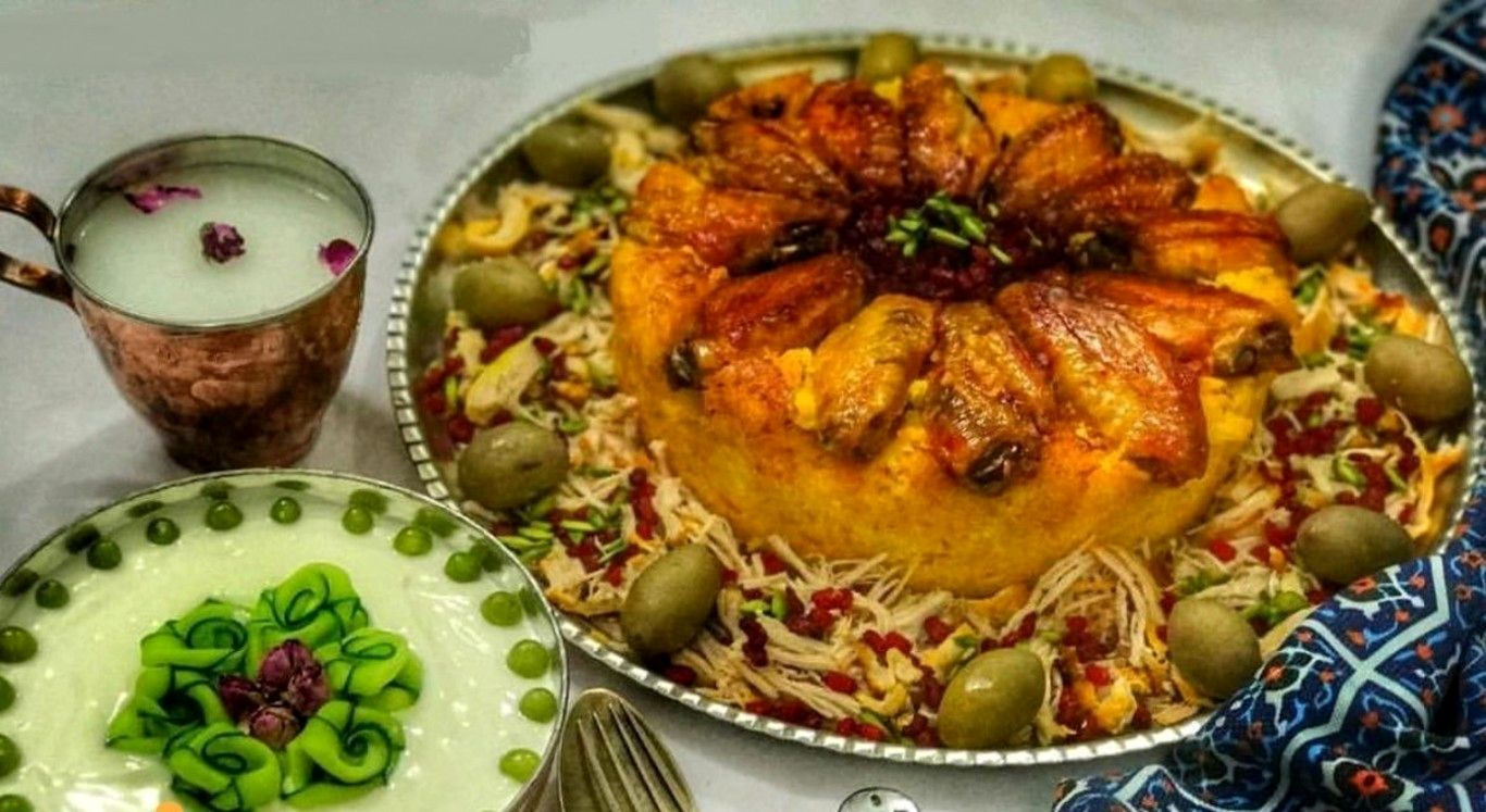 طرز تهیه ارمنی پلو، ته‌انداز خوشمزه بال مرغ