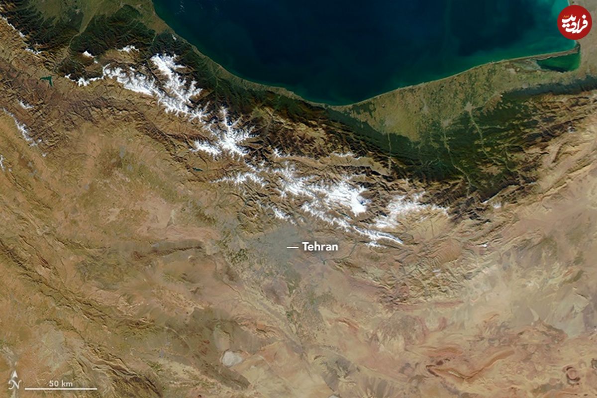 عکس هوایی ناسا از آلودگی هوا در تهران