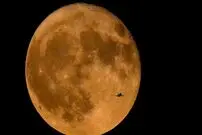 (ویدیو) طلوع اَبَر ماه کامل بر فراز شهر تهران