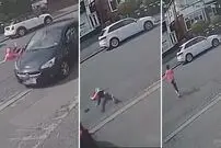 (ویدئو) لحظه برخورد هولناک یک راننده با کودک ۱۰ ساله