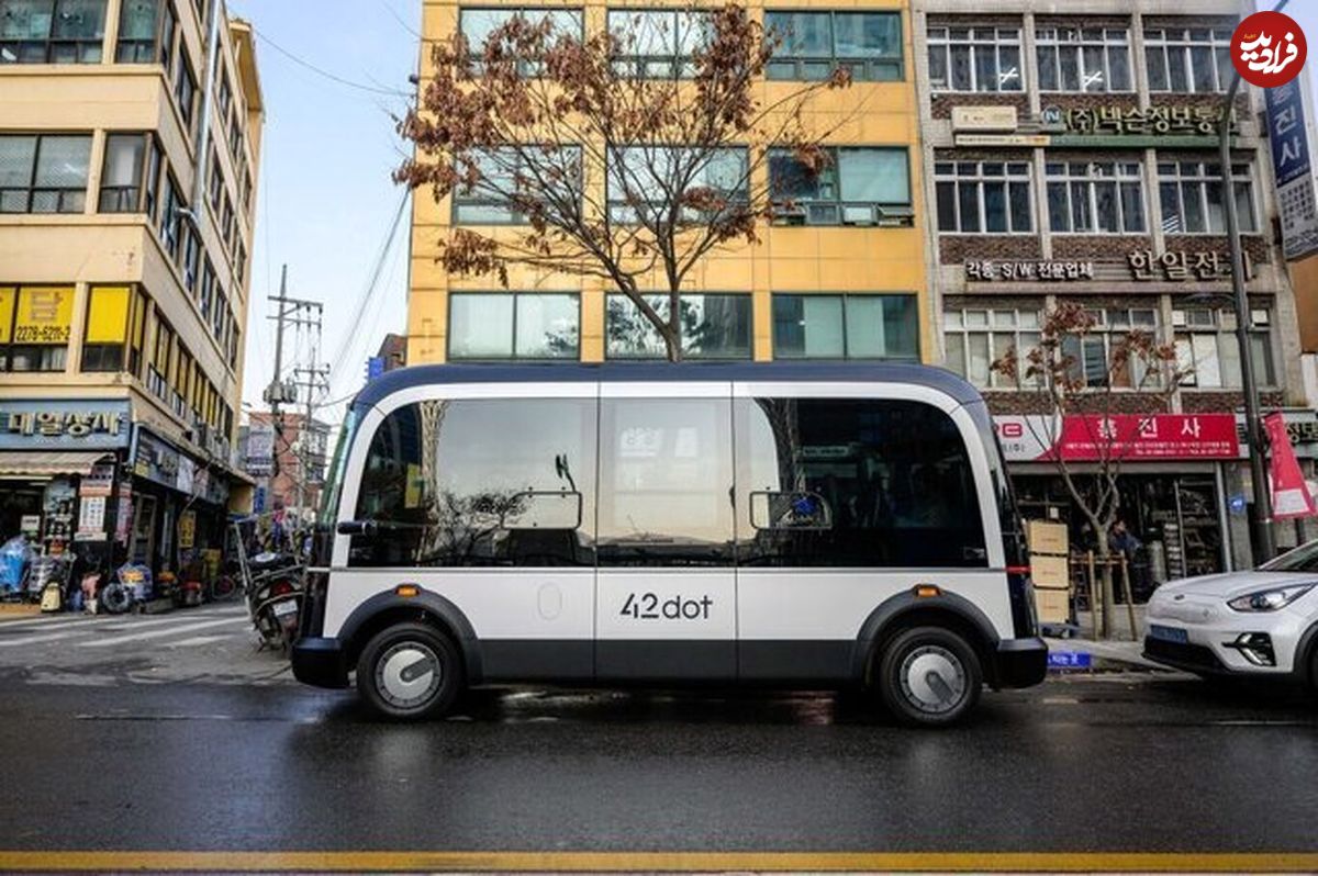 تصاویر اتوبوس بدون راننده جالب در خیابان‌های سئول