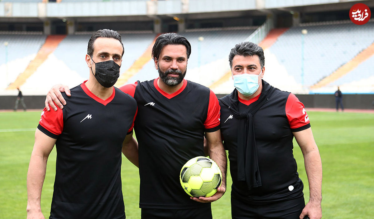 تصاویر/ مسابقه فوتبال، یادبودِ زنده یادان علی انصاریان و مهرداد میناوند