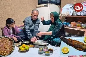 ببینید| غذای روستایی در ایران؛ پخت ماهی شکم پر به روش سنتی