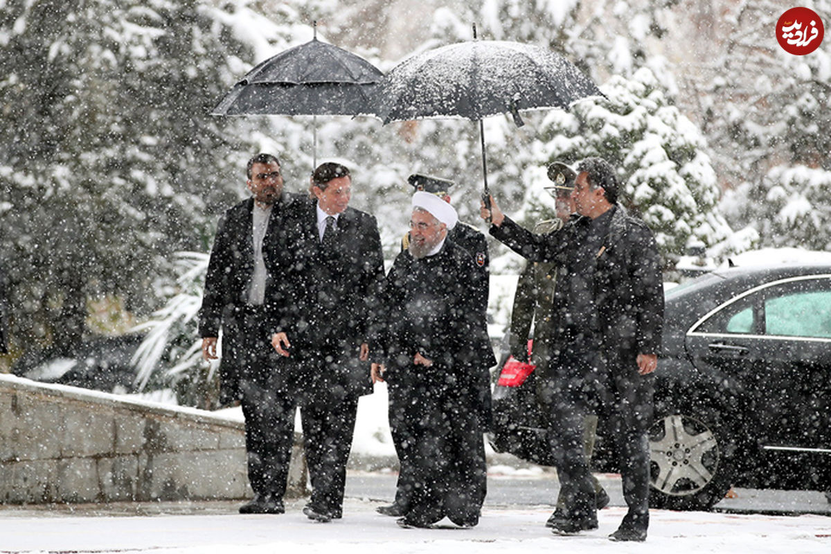تصاویر/ استقبال روحانی از "پاخور" زیر برف