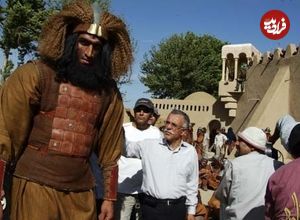 عکس؛ سفر به تاریخ؛ «غول لشکر زبیری» در اتاق گریم سریال «مختارنامه»