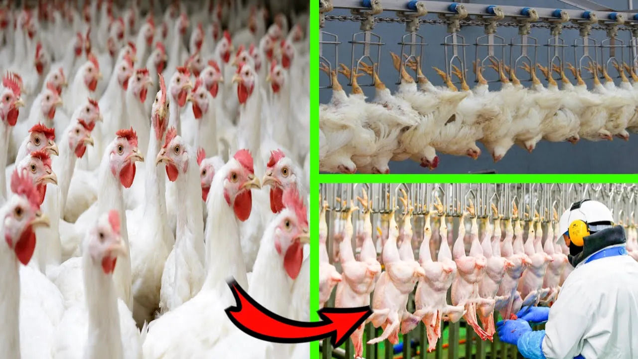 (ویدئو) کارخانه فرآوری مرغ گوشتی با تکنولوژی پیشرفته؛ از پرورش تا بسته بندی